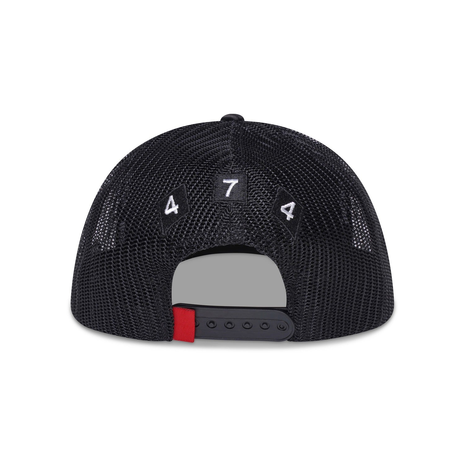474 Black 3 Bars Trucker Cap Red Label