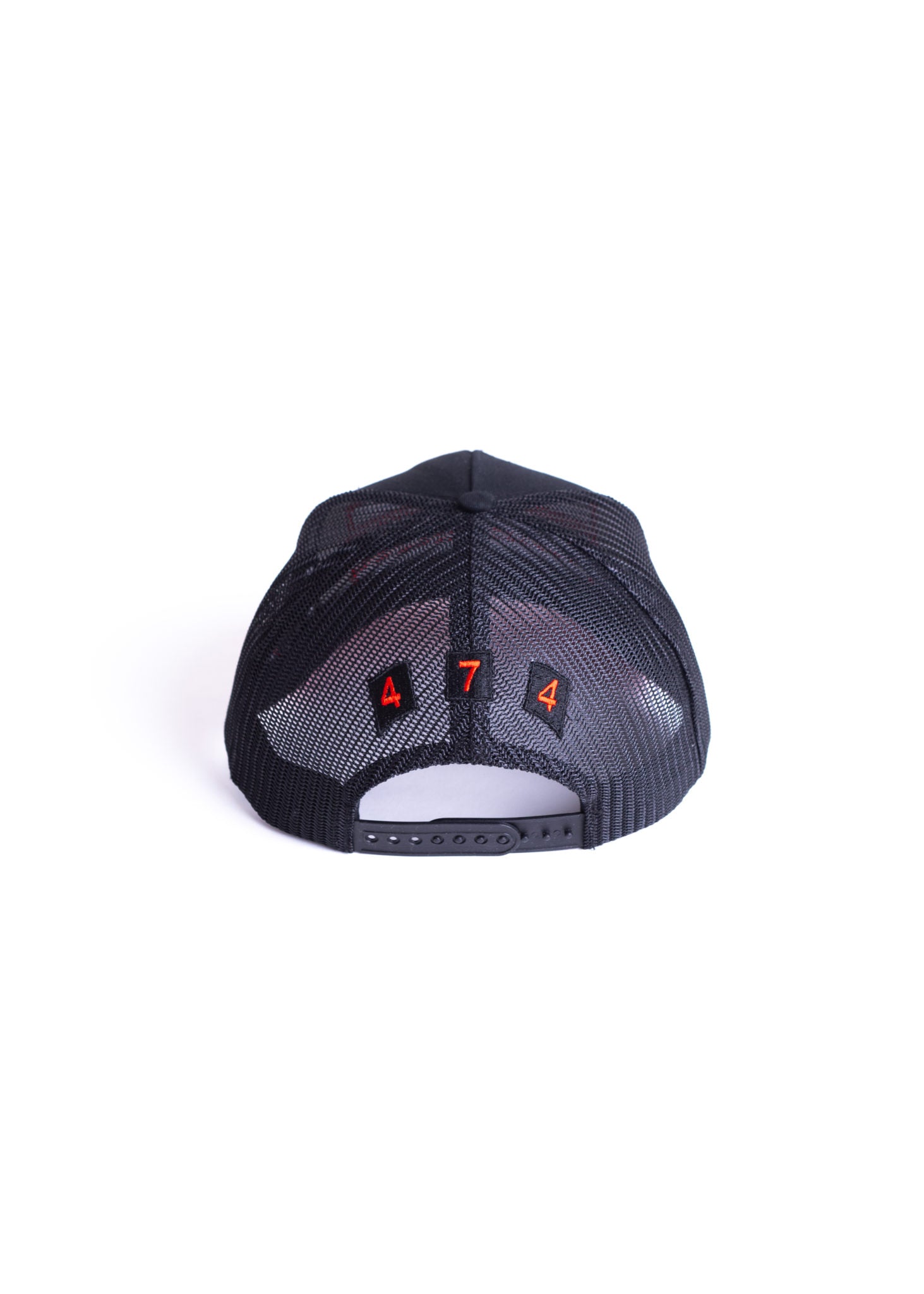 Red and Black 474 pattern Trucker Cap