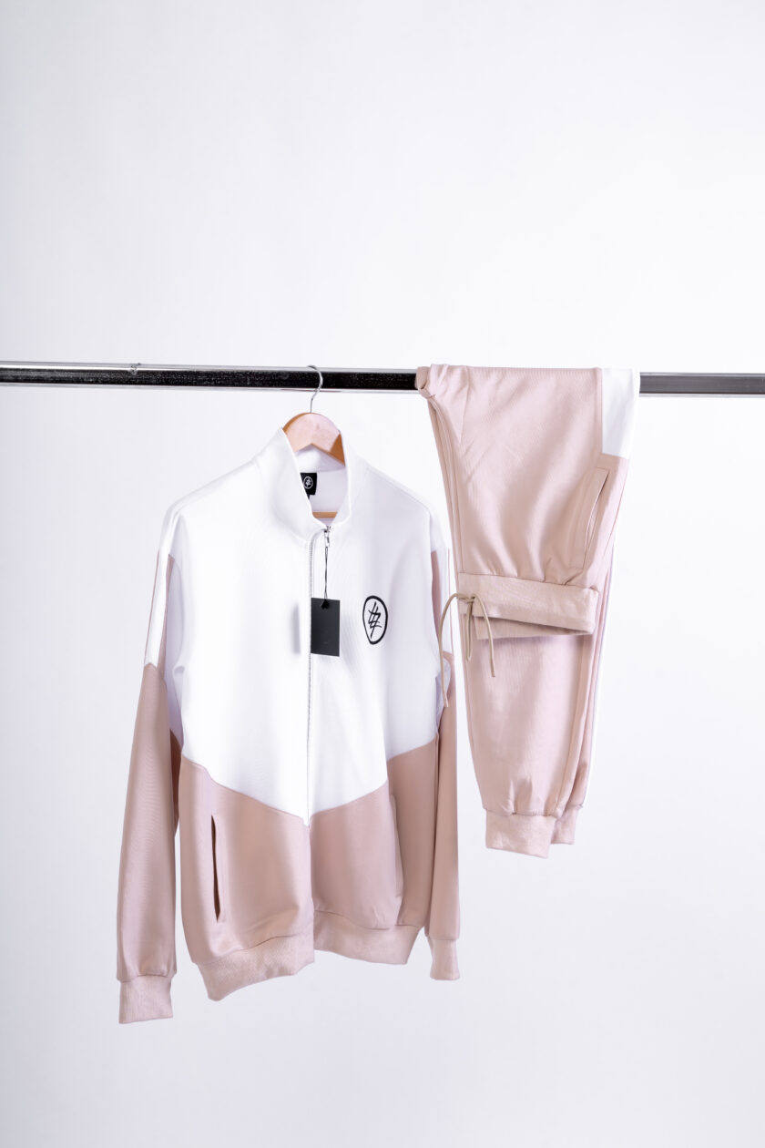 474 white and beige tracksuit top