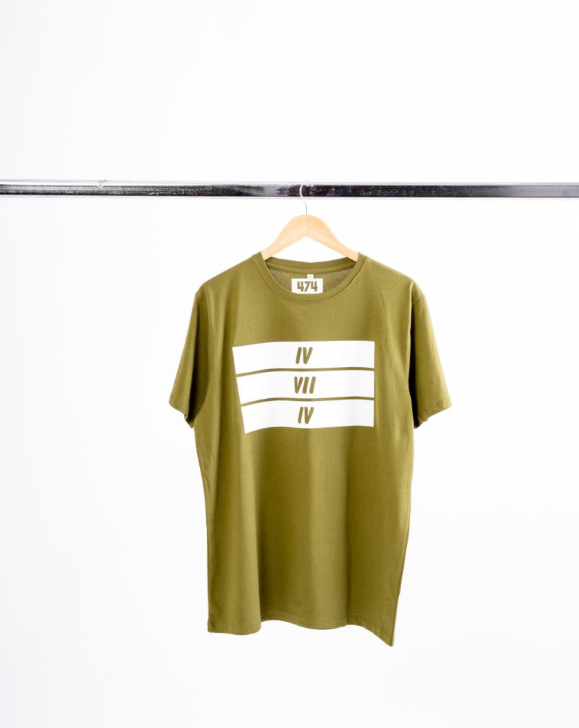3 Bars Army Green T-Shirt