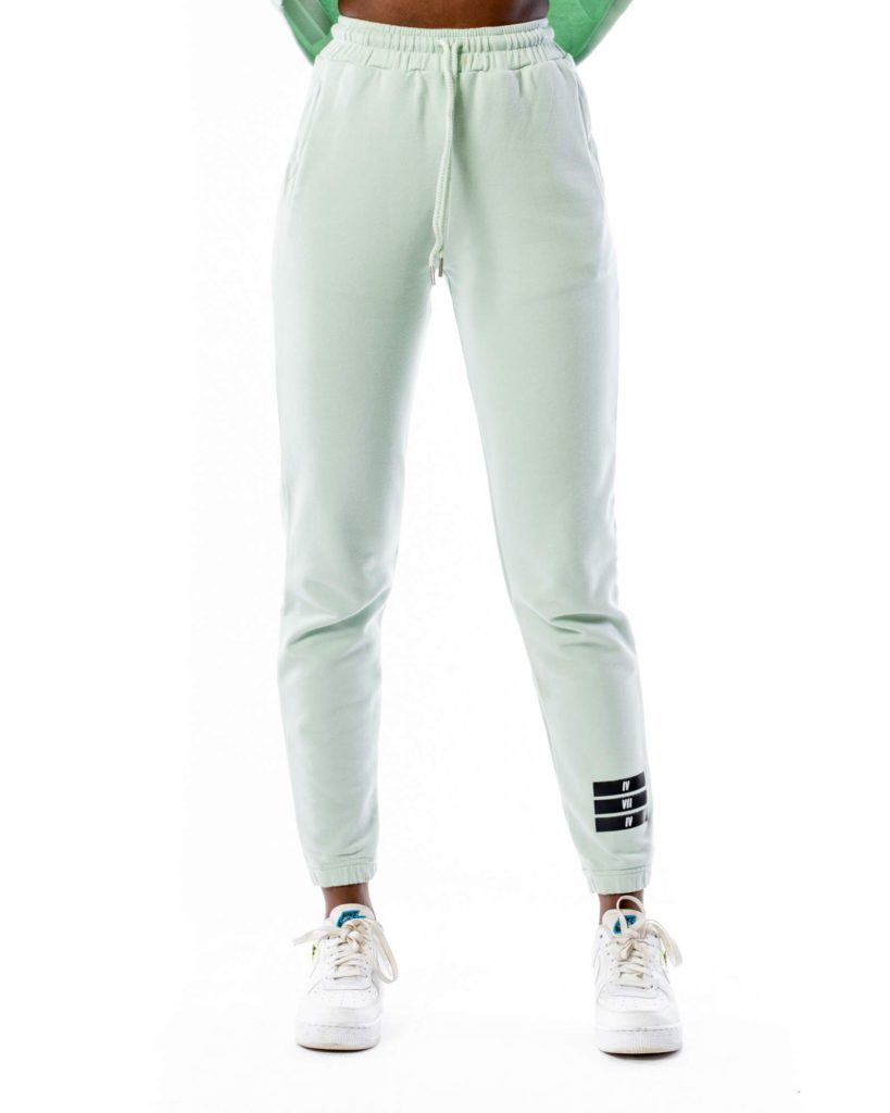 Organic Fitted Jogger Pants - Mint Green - 474co Women Pants